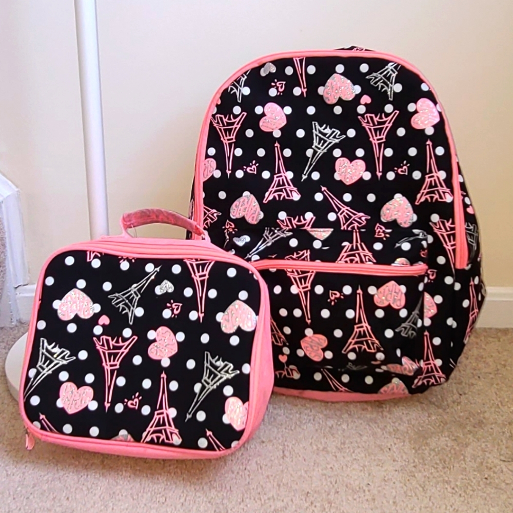 Justice Paris Backpack & Lunch Bag 🎒